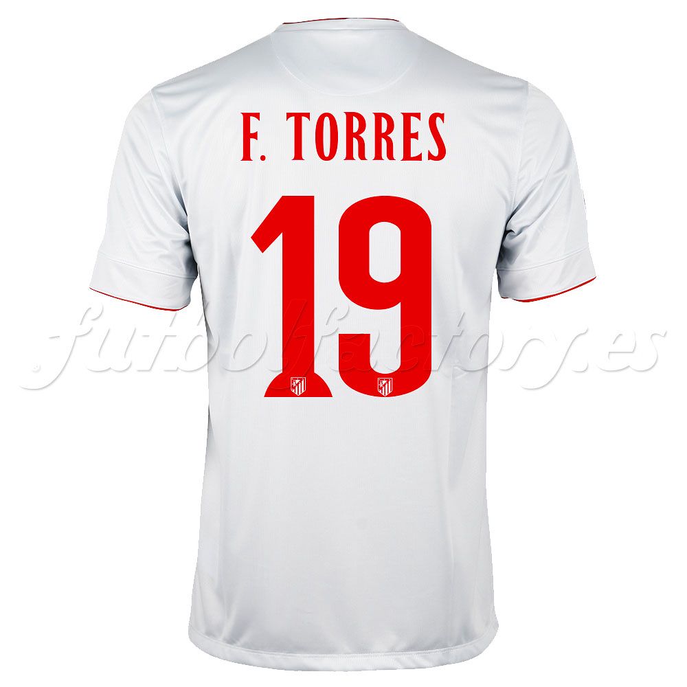Camiseta Atlético de Madrid 2ª Torres 2014/2015 Gris - Fútbol Factory