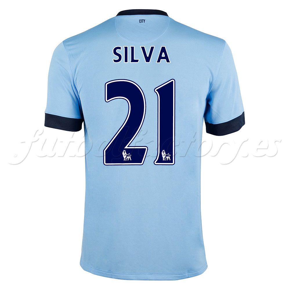 Camiseta Manchester City 1ª Silva 2014/2015 - Fútbol Factory