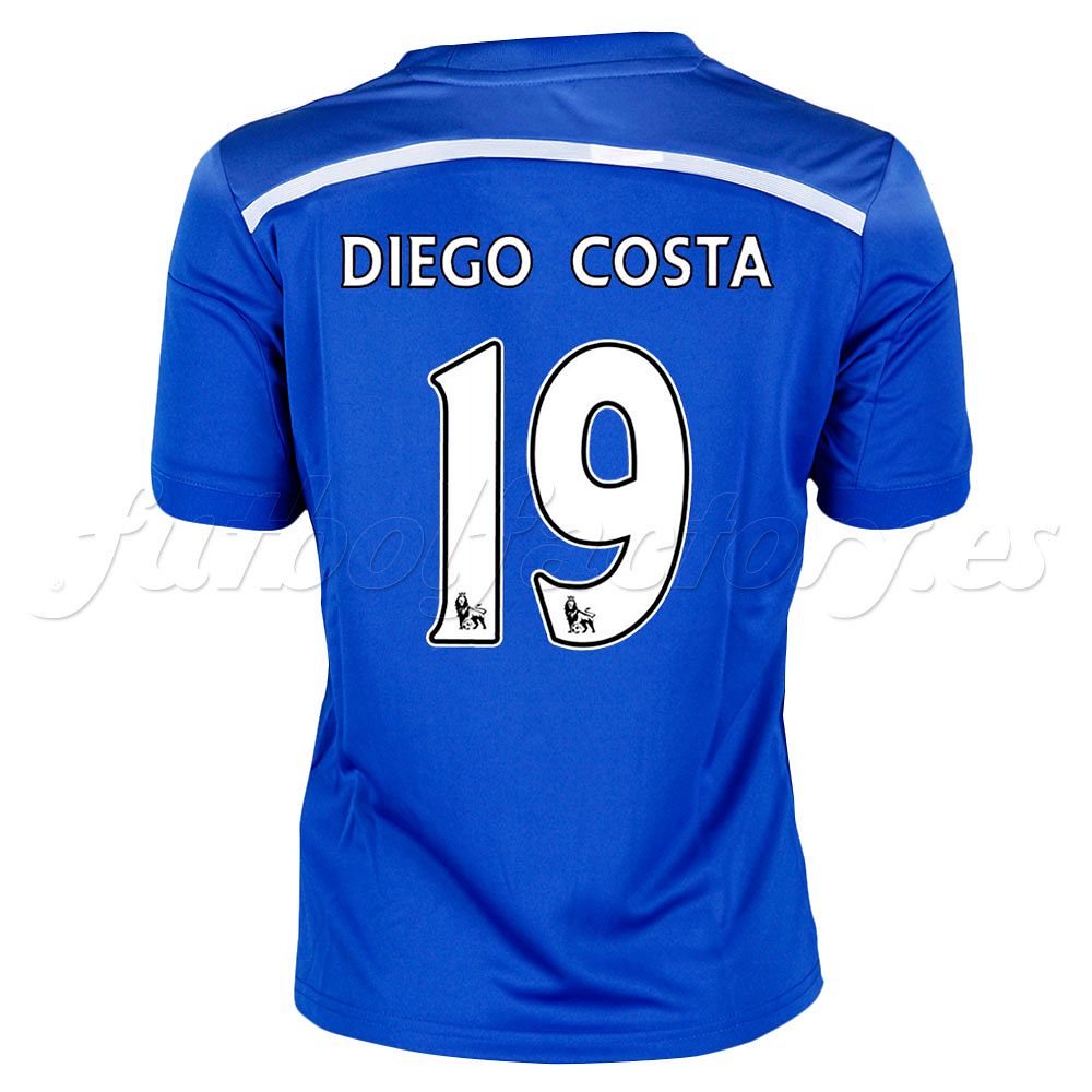 Camiseta Chelsea FC 1ª Diego Costa 2014/2015 Junior Azul - Fútbol Factory