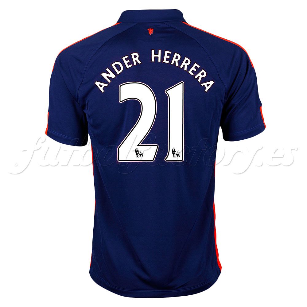Camiseta Manchester United 3ª 2014/2015 Ander Herrera Flash Azul - Fútbol Factory