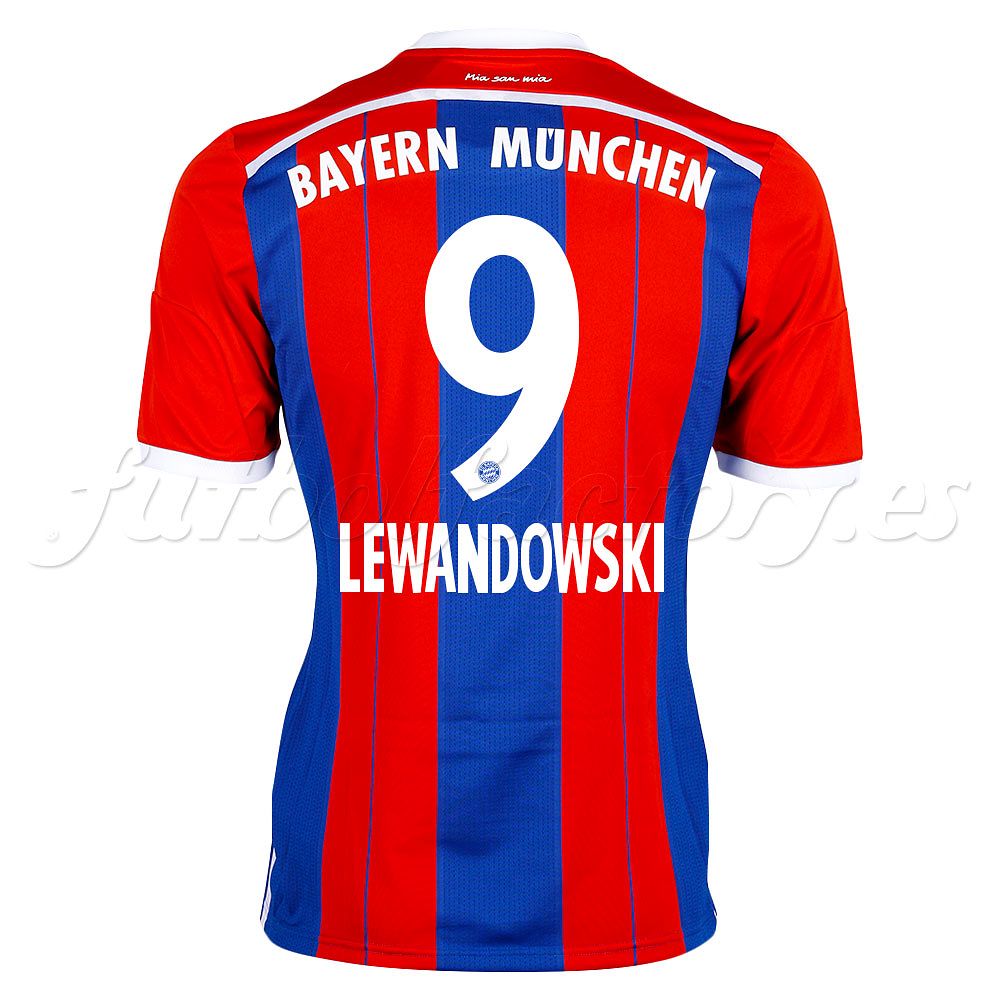 Camiseta Bayern Munich 1ª 2014/2015 Lewandowski Rojo - Fútbol Factory