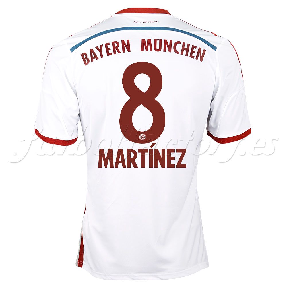 Camiseta Bayern Munich 2ª 2014/2015 Javi Martinez Blanco - Fútbol Factory