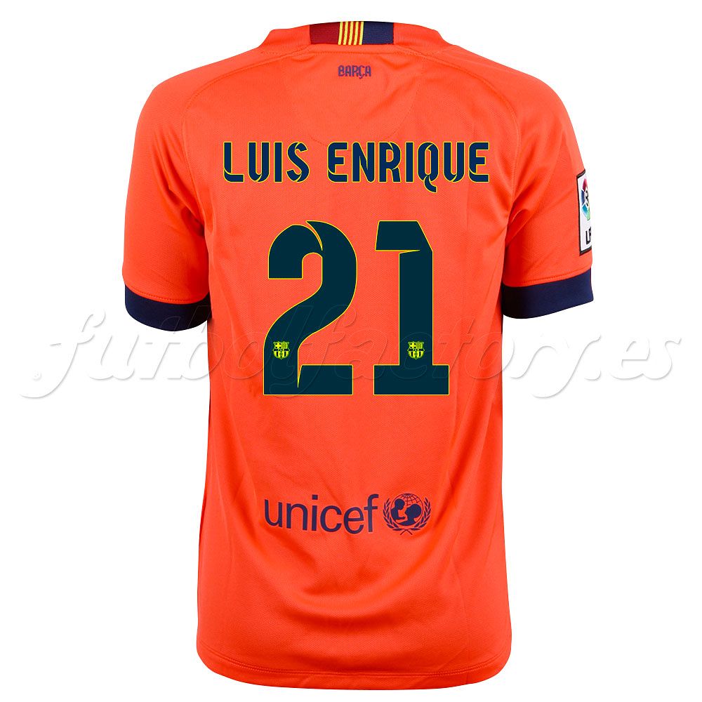 Camiseta FC Barcelona 2ª Junior Stadium 2014/2015 Luis Enrique Naranja - Fútbol Factory