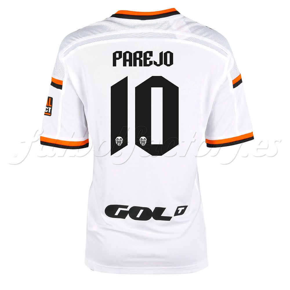 Camiseta Valencia CF 1ª Junior Parejo 2014/2015 Blanco - Fútbol Factory
