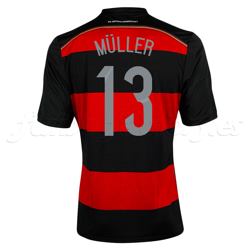 Camiseta Alemania 2ª FIFA Müller Negro Rojo - Fútbol Factory