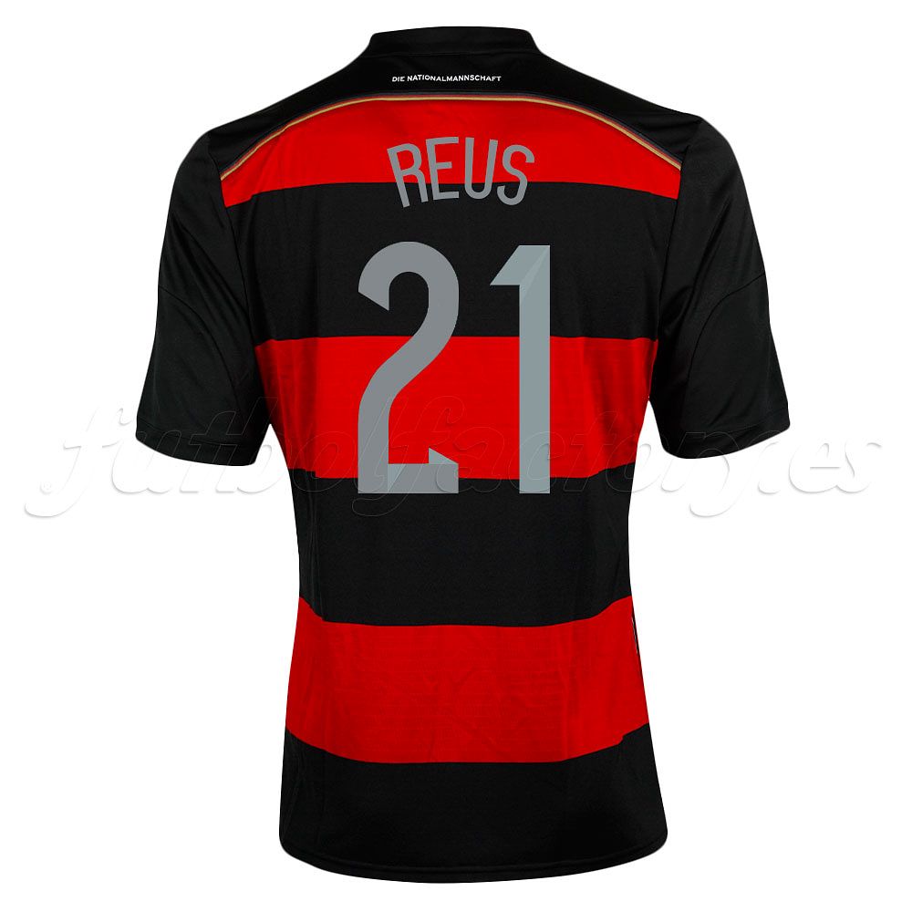 Camiseta Alemania 2ª FIFA Reus Negro Rojo - Fútbol Factory