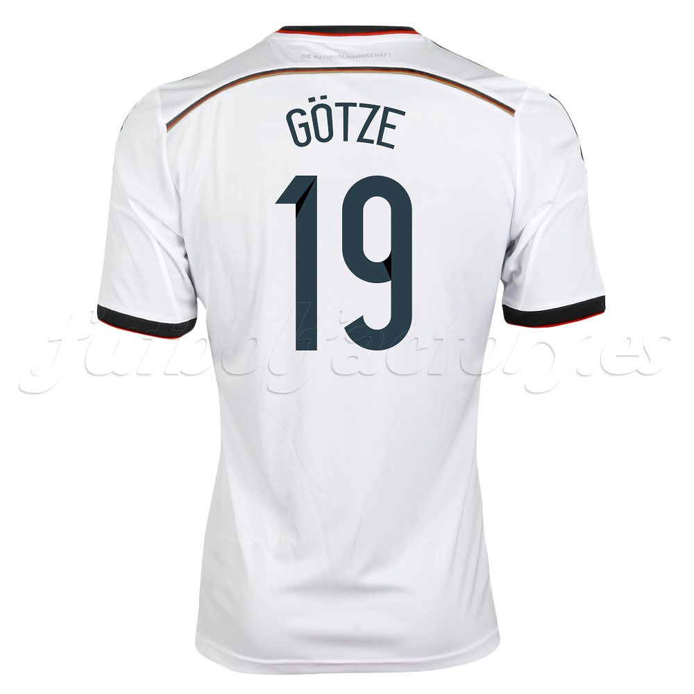 Camiseta Alemania 1ª Götze FIFA 2014 Blanco - Fútbol Factory