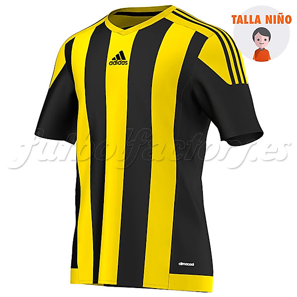 Camiseta Striped 15 Junior Amarillo negro - Fútbol Factory