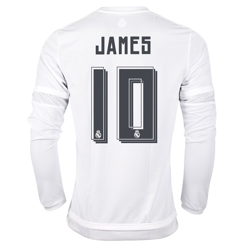 Camiseta 1ª Real Madrid 2015/2016 James Manga Larga - Fútbol Factory