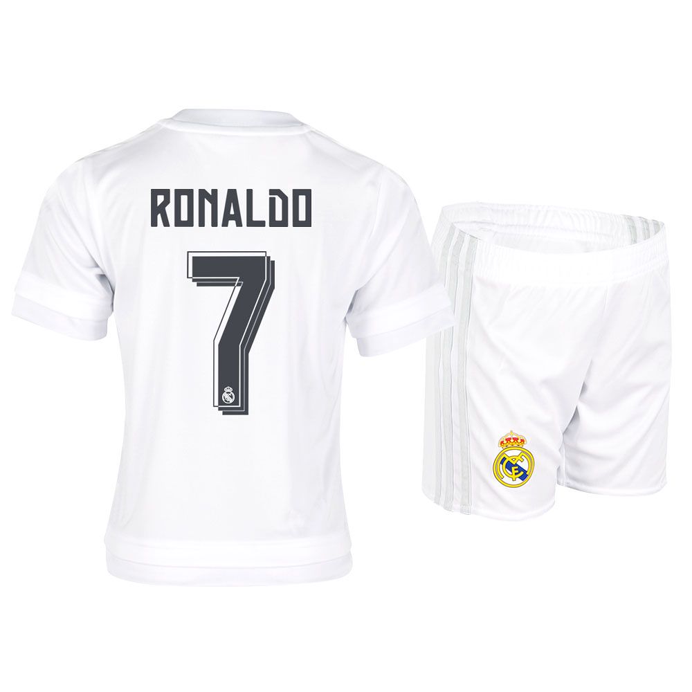 Conjunto 1ª Real Madrid 2015/2016 Ronaldo Junior Blanco - Fútbol Factory