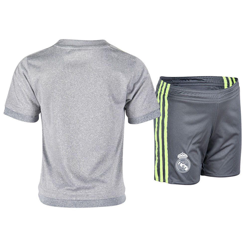 Conjunto 2ª Real Madrid 2015/2016 Junior Gris - Fútbol Factory