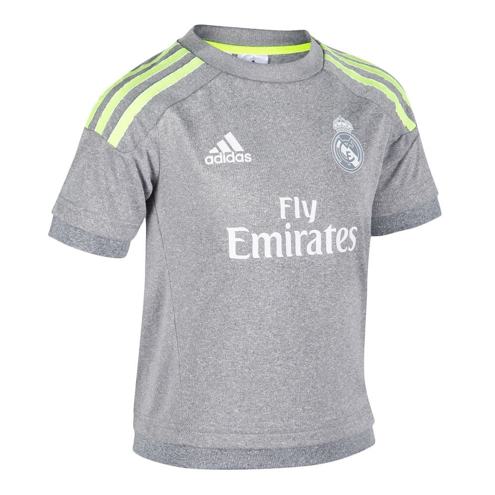 Conjunto 2ª Real Madrid 2015/2016 Junior Gris - Fútbol Factory
