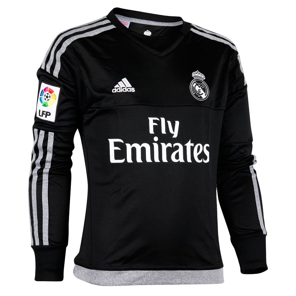 Conjunto 1ª Real Madrid 2015/2016 Portero LFP Junior Negro - Fútbol Factory