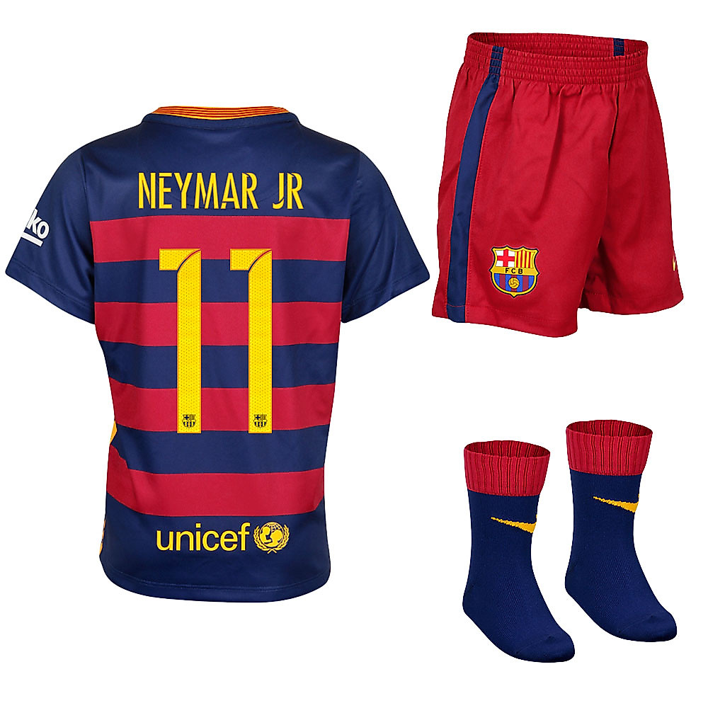 Conjunto 1ª FC Barcelona 2015/2016 Neymar Jr Bebé - Fútbol Factory