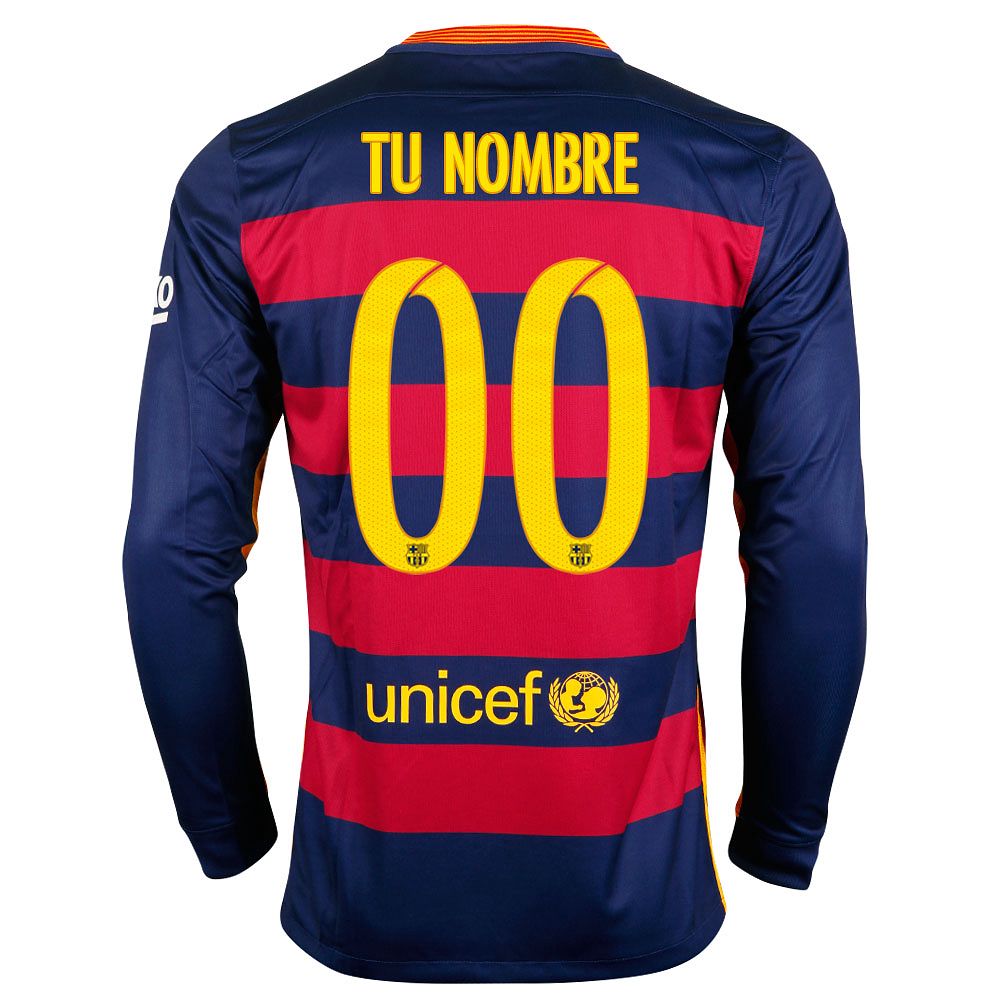 Camiseta 1ª FC Barcelona 2015/2016 Personalizado Stadium Manga Larga - Fútbol Factory