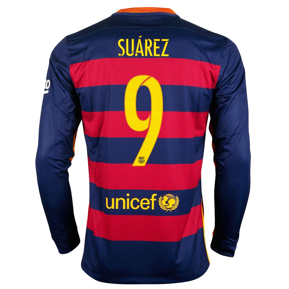 Camiseta 1ª FC Barcelona 2015/2016 Suárez Stadium Manga Larga - Fútbol Factory