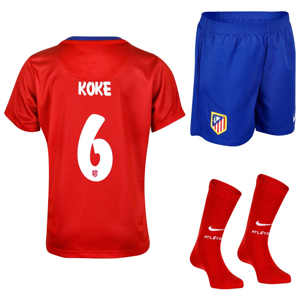 Conjunto 1ª Atlético de Madrid 2015/2016 Koke Infantil - Fútbol Factory