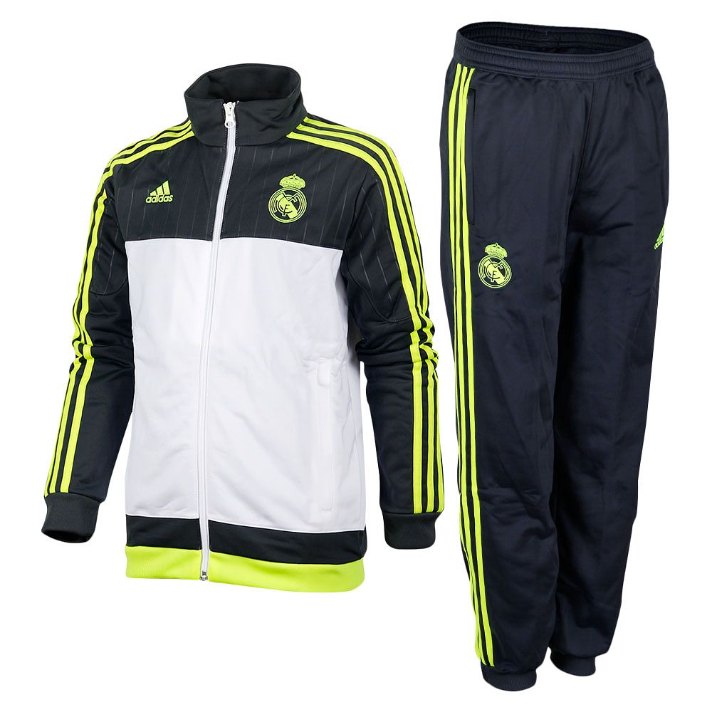 Chándal Training Real Madrid 2015/2016 Junior Gris Blanco - Fútbol Factory