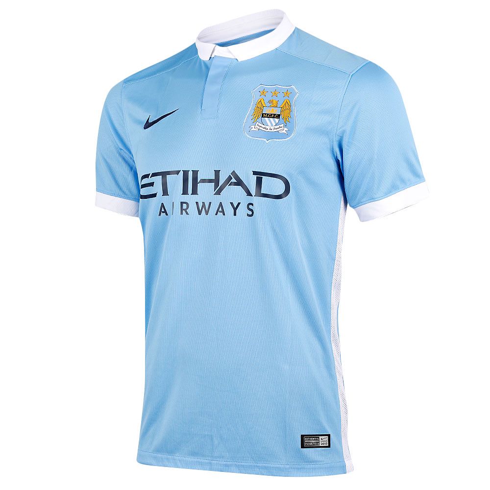 Camiseta 1ª Manchester City 2015/2016 Azul - Fútbol Factory