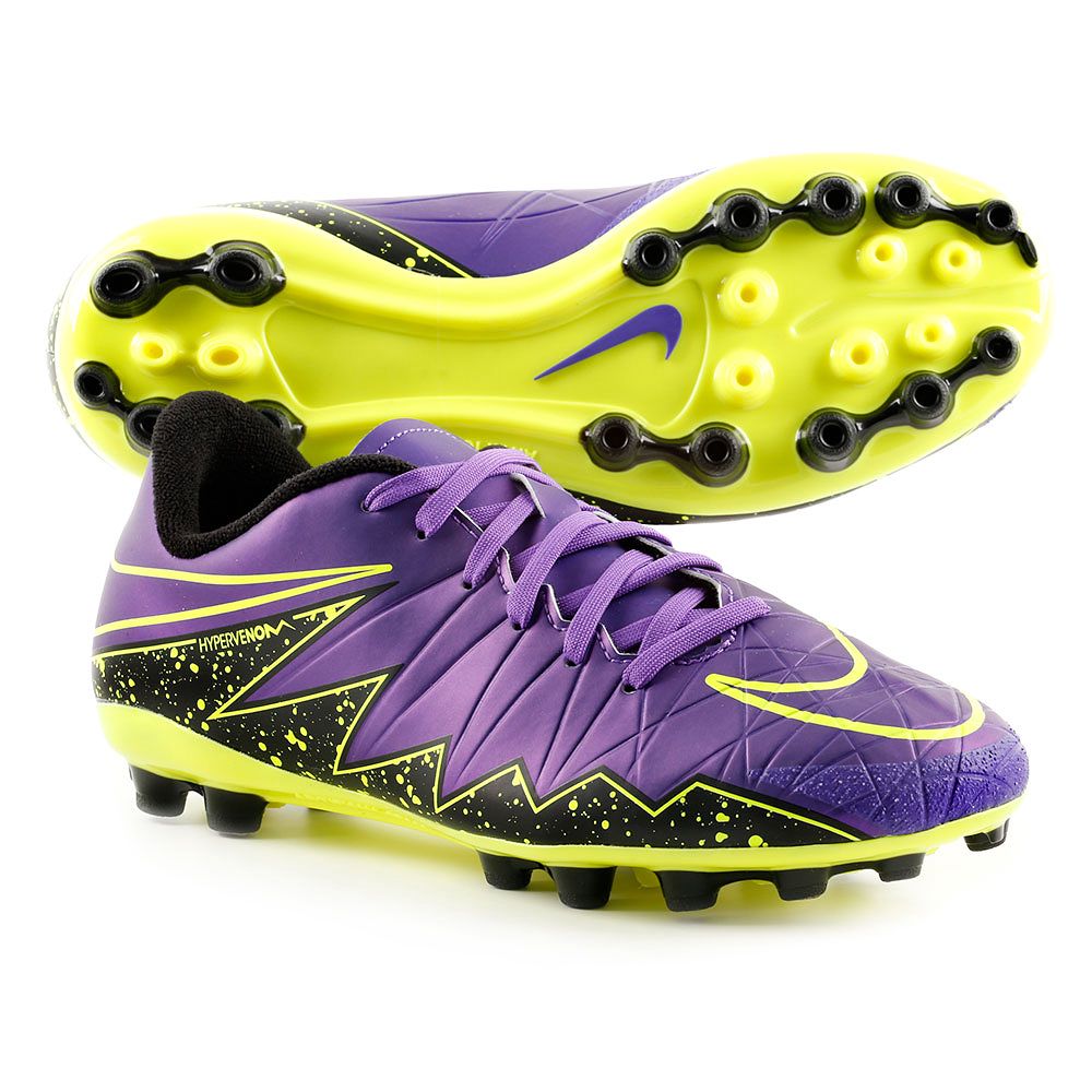 Botas de futbol Hypervenom Phelon II AG Junior Morado