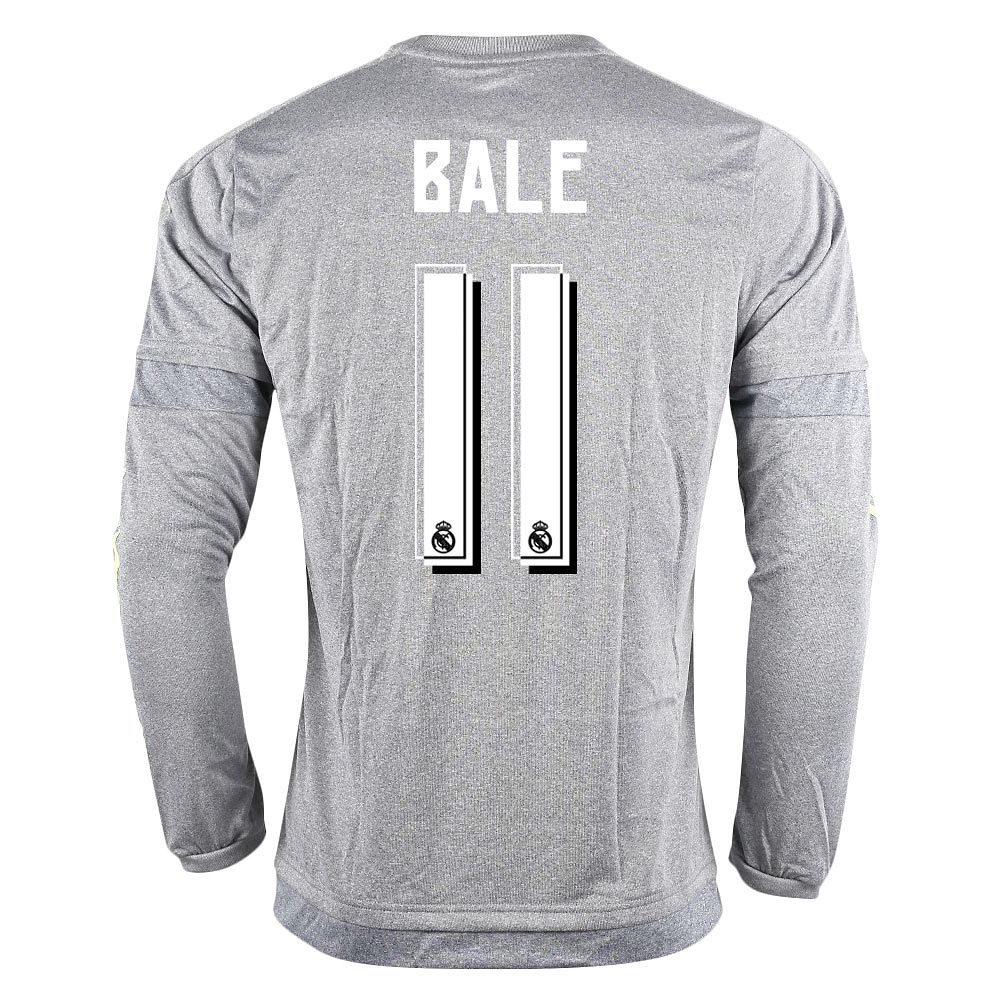 Camiseta 2ª Real Madrid 2015/2016 Bale Manga Larga Gris - Fútbol Factory