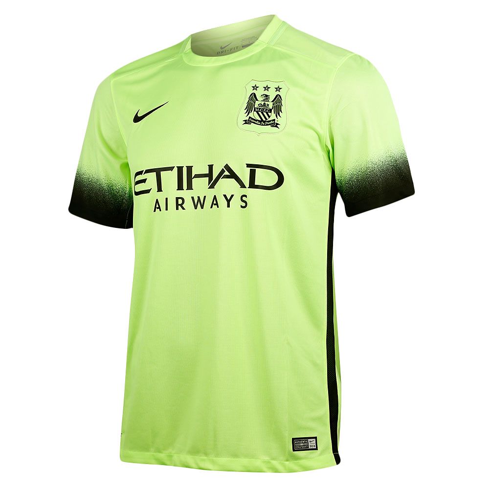 Camiseta 3ª Manchester City 2015/2016 UCL Verde - Fútbol Factory