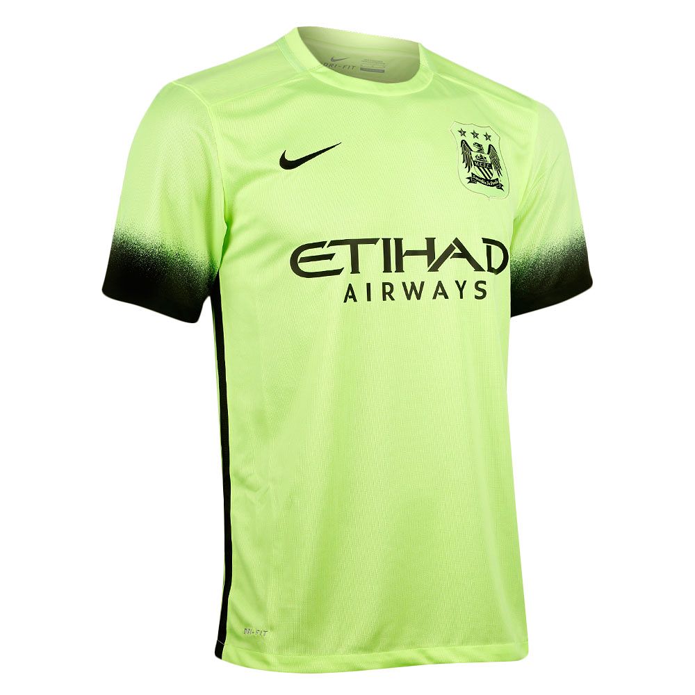 Camiseta 3ª Manchester City 2015/2016 UCL Verde - Fútbol Factory
