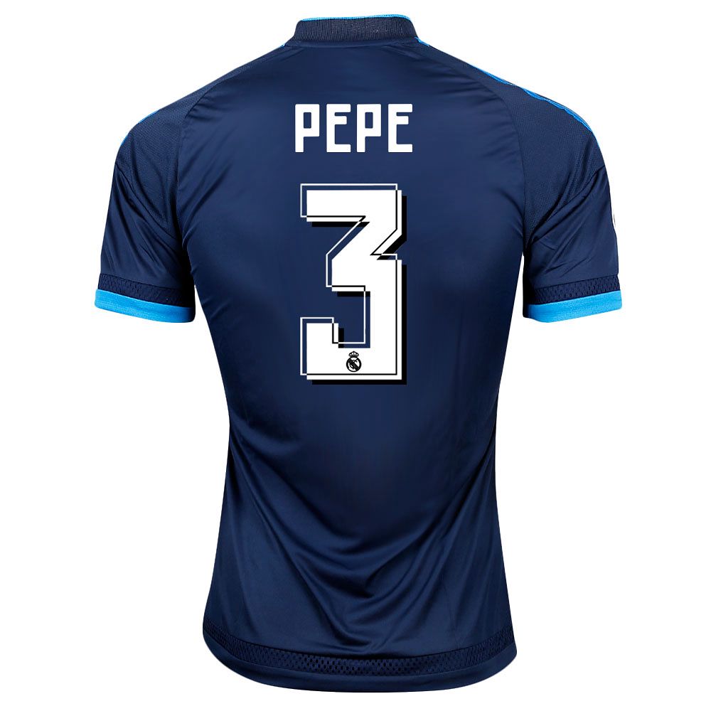 Camiseta 3ª Real Madrid 2015/2016 Pepe UCL Adizero Azul - Fútbol Factory