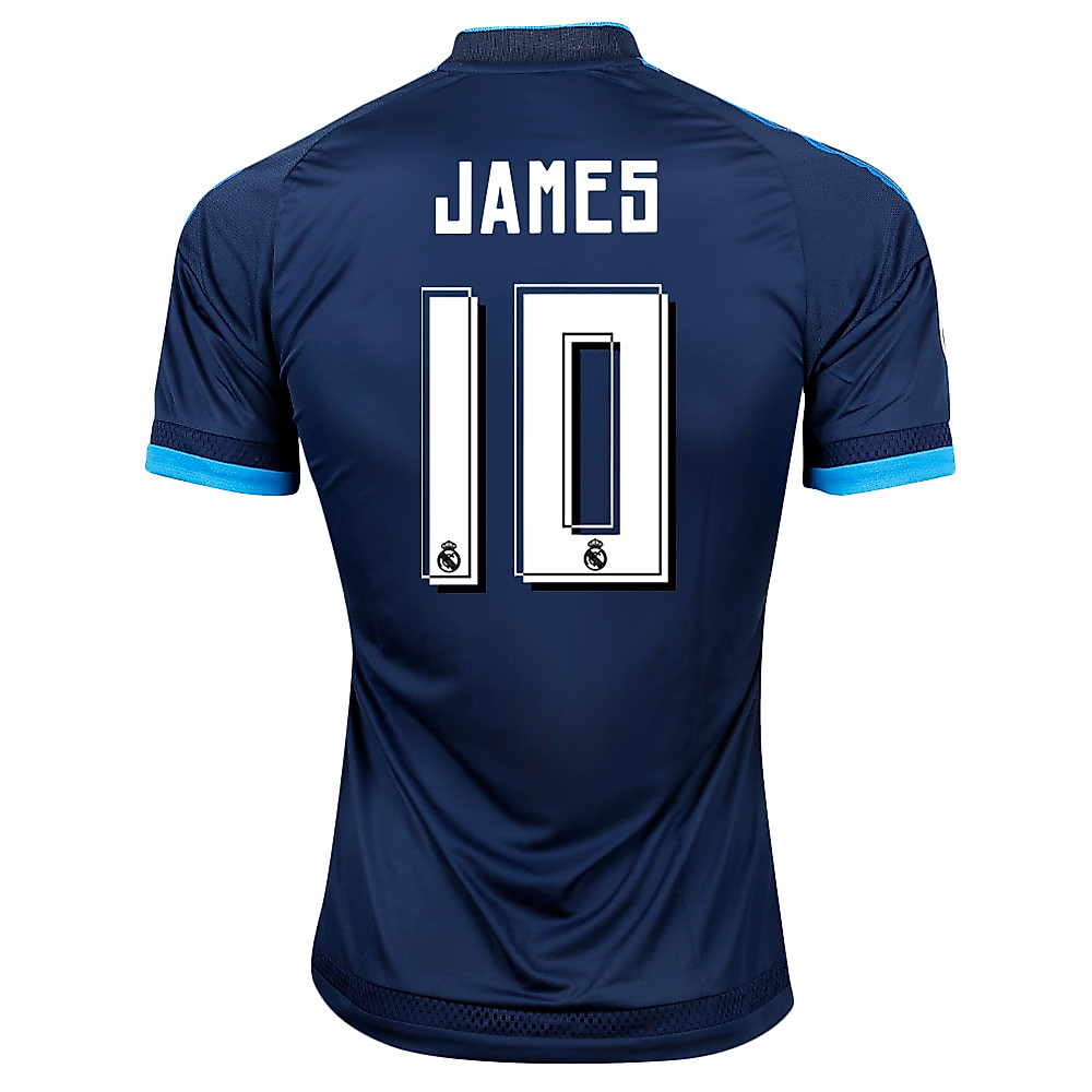 Camiseta 3ª Real Madrid 2015/2016 James UCL Adizero Azul - Fútbol Factory