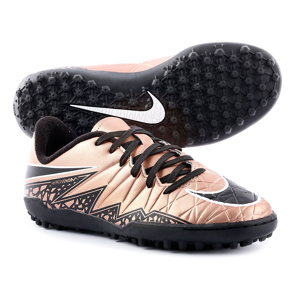 Botas de fútbol Hypervenom Phelon II Multitaco Junior Bronce - Fútbol Factory