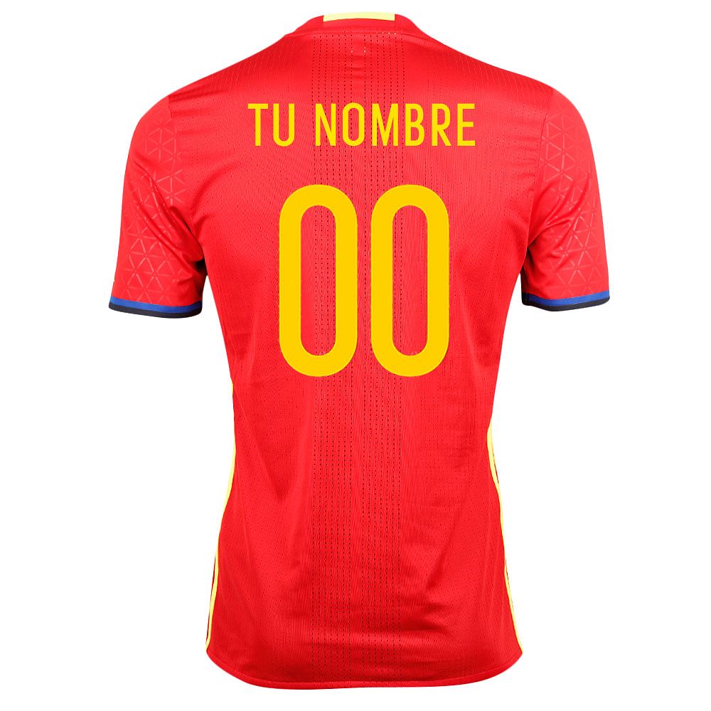 Camiseta 1ª España Eurocopa 2016 Authentique Personalizado Rojo - Fútbol Factory