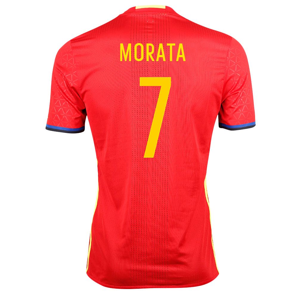 Camiseta 1ª España Eurocopa 2016 Authentique Morata Rojo - Fútbol Factory