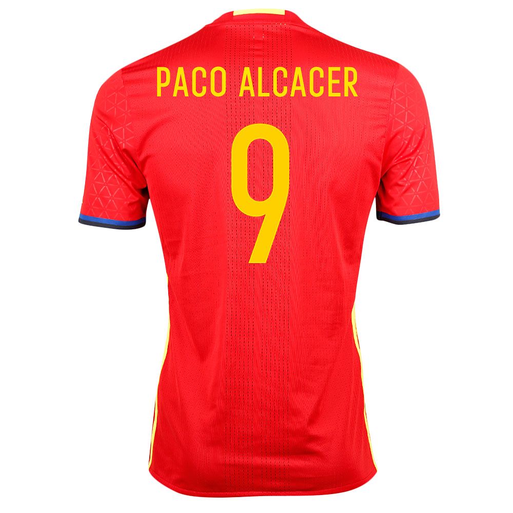 Camiseta 1ª España Eurocopa 2016 Authentique Paco Alcacer Rojo - Fútbol Factory