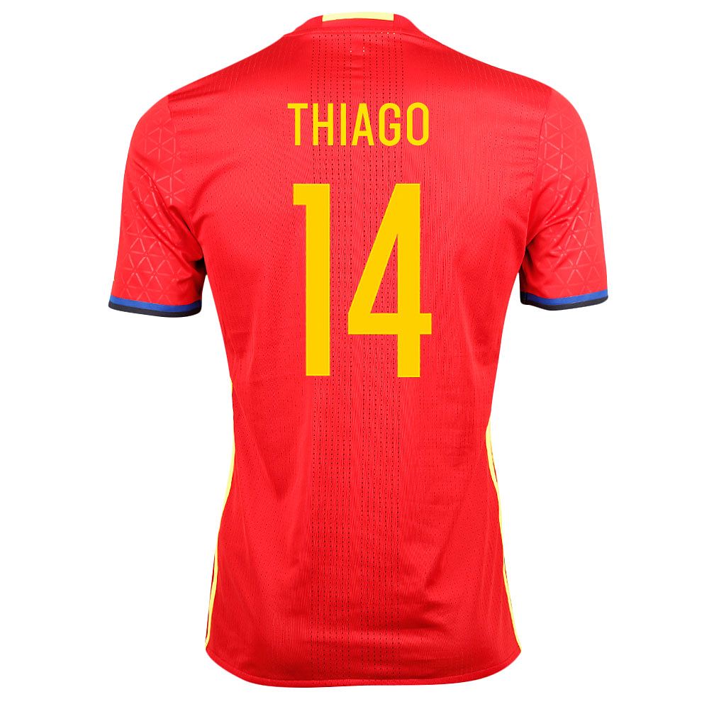 Camiseta 1ª España Eurocopa 2016 Authentique Thiago Rojo - Fútbol Factory
