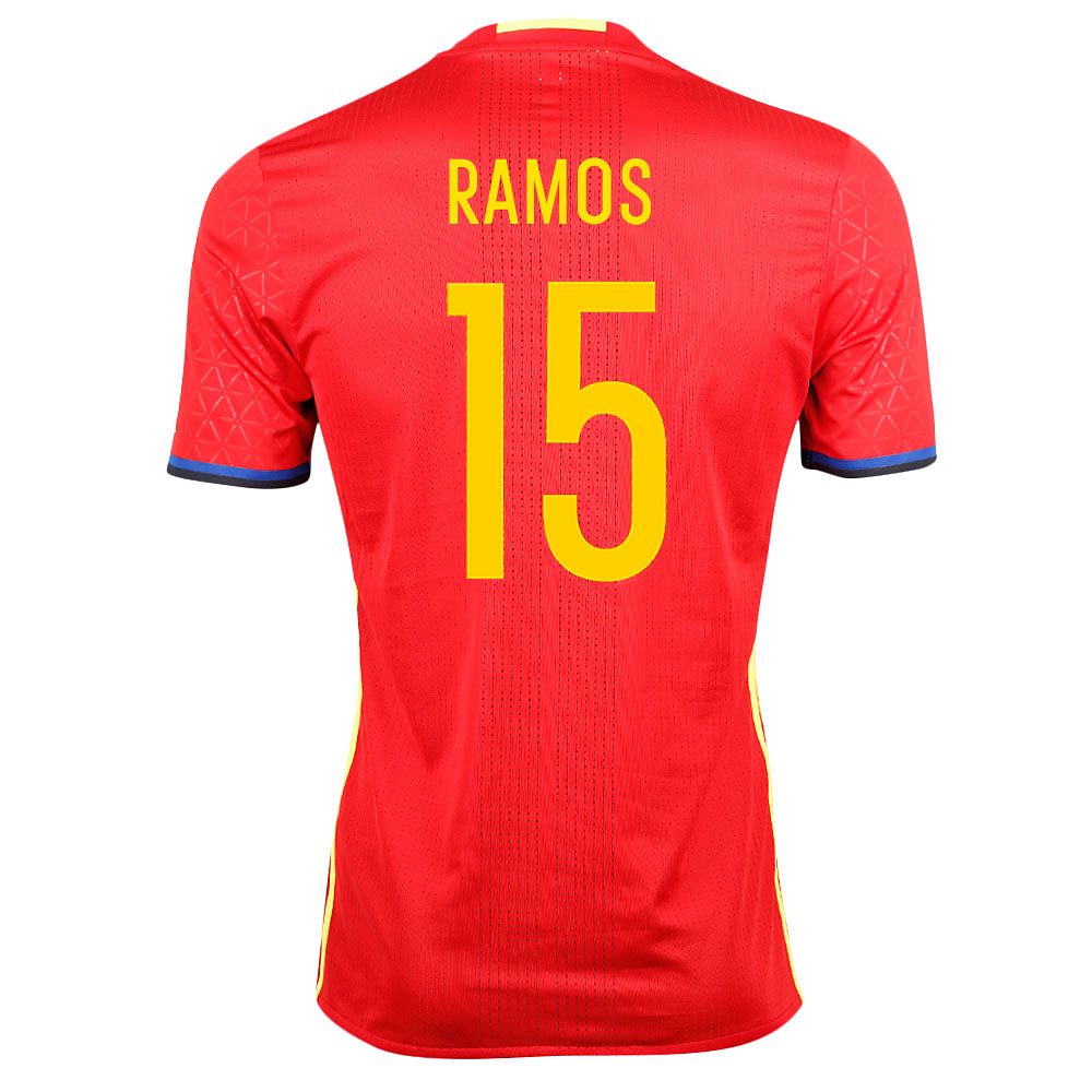 Camiseta 1ª España Eurocopa 2016 Authentique Ramos Rojo - Fútbol Factory