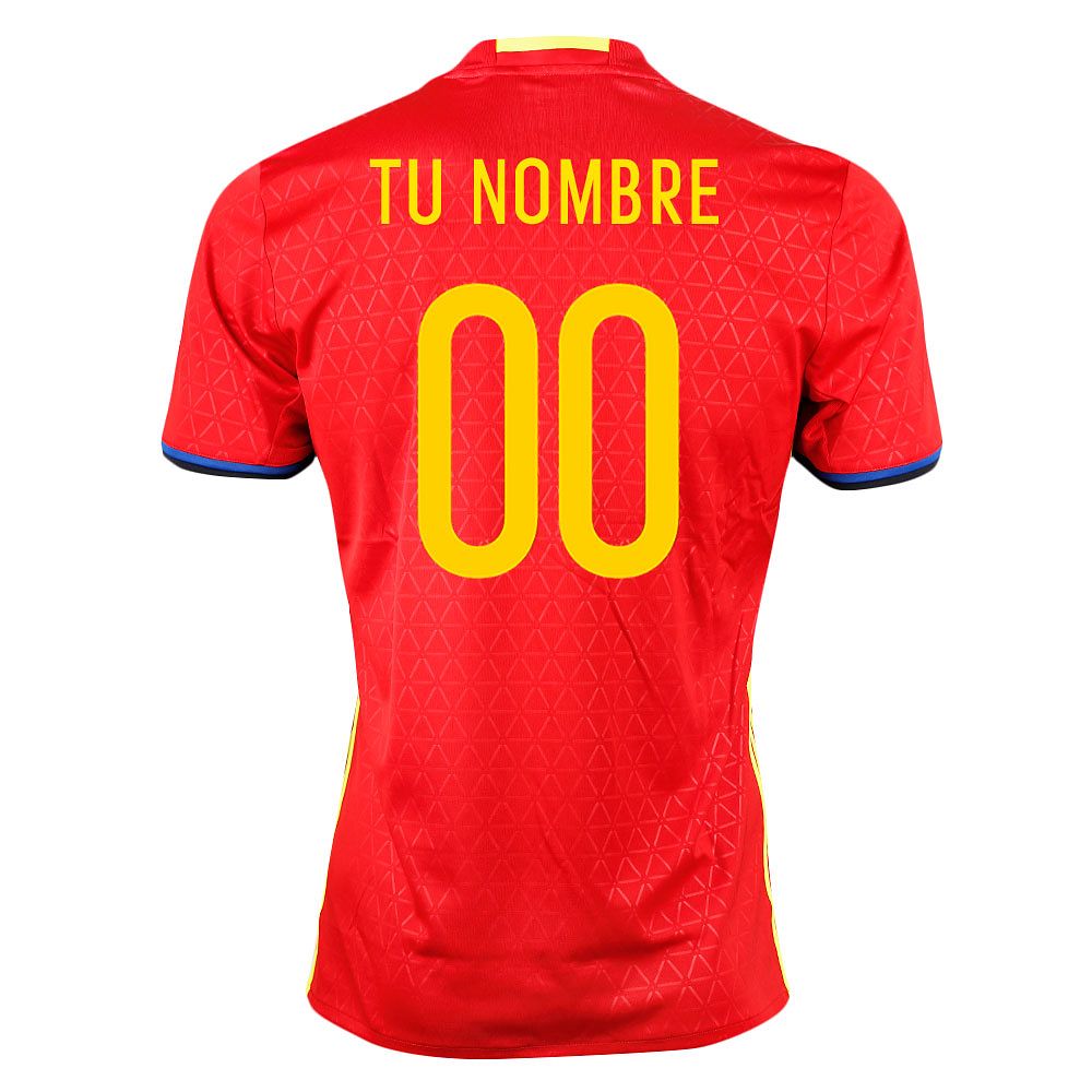 Camiseta 1ª España Eurocopa 2016 Personalizado Rojo - Fútbol Factory