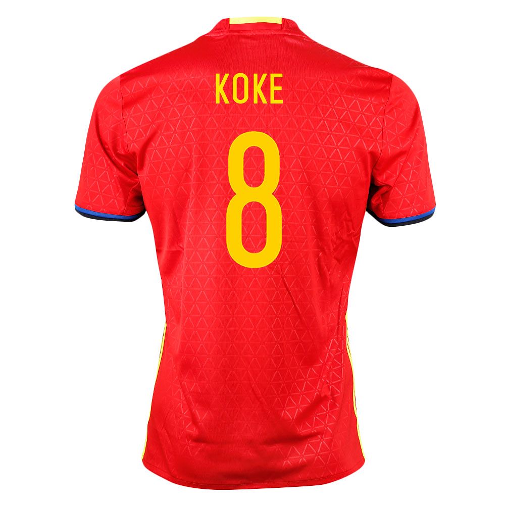 Camiseta 1ª España Eurocopa 2016 Koke Rojo - Fútbol Factory