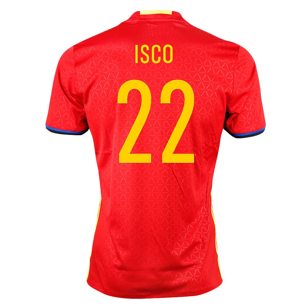 Camiseta 1ª España Eurocopa 2016 Isco Rojo - Fútbol Factory