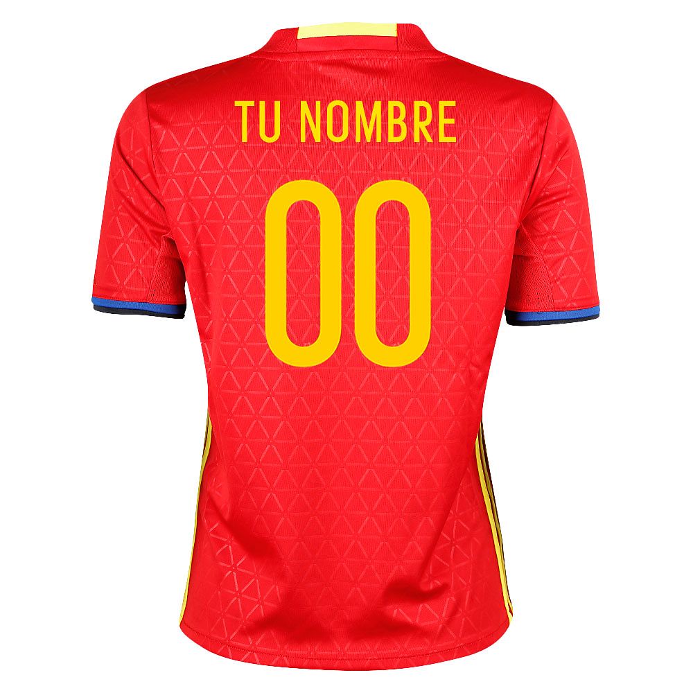 Camiseta 1ª España Eurocopa 2016 Personalizado Junior Rojo - Fútbol Factory