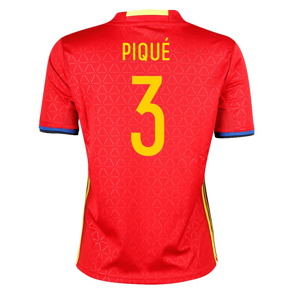 Camiseta 1ª España Eurocopa 2016 Piqué Junior Rojo - Fútbol Factory