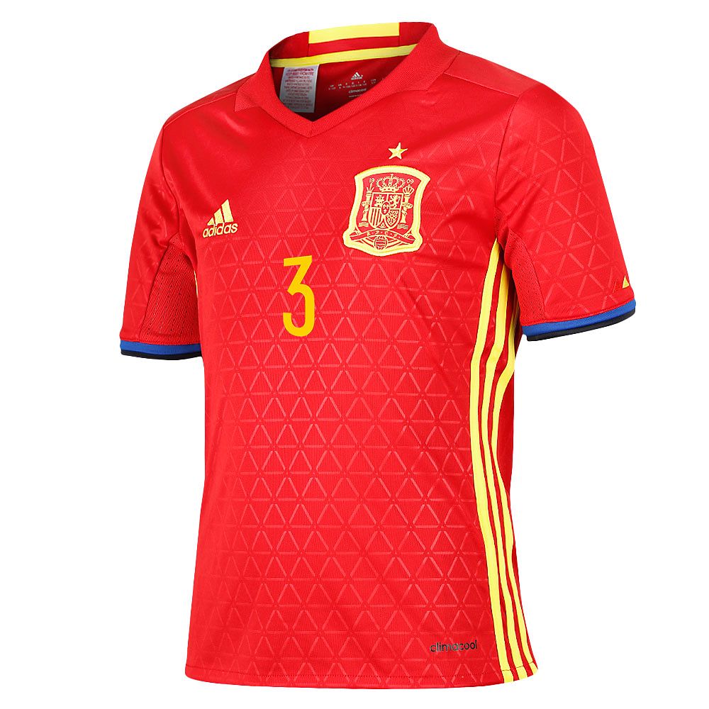 Camiseta 1ª España Eurocopa 2016 Piqué Junior Rojo - Fútbol Factory