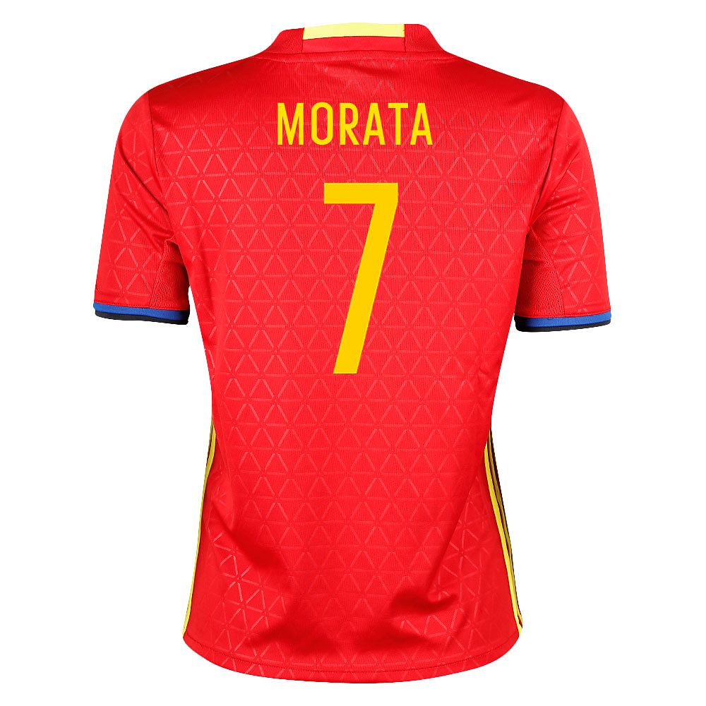 Camiseta 1ª España Eurocopa 2016 Morata Junior Rojo - Fútbol Factory