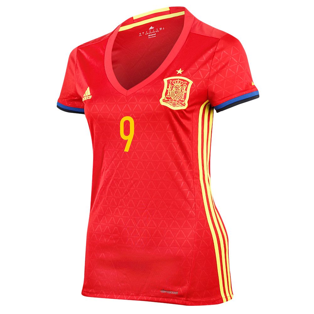 Camiseta 1ª España Eurocopa 2016 Paco Alcacer Mujer Rojo - Fútbol Factory