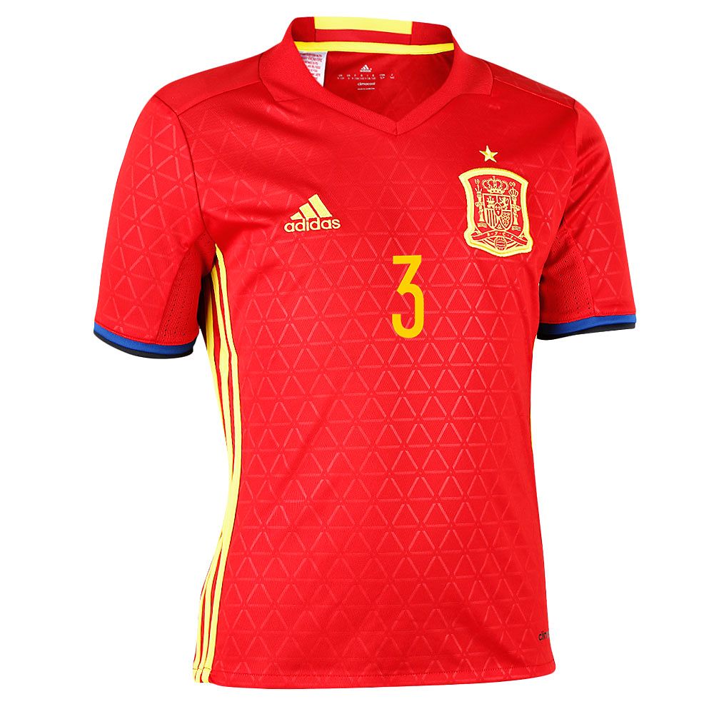 Conjunto 1ª España Eurocopa 2016 Piqué Junior Rojo - Fútbol Factory