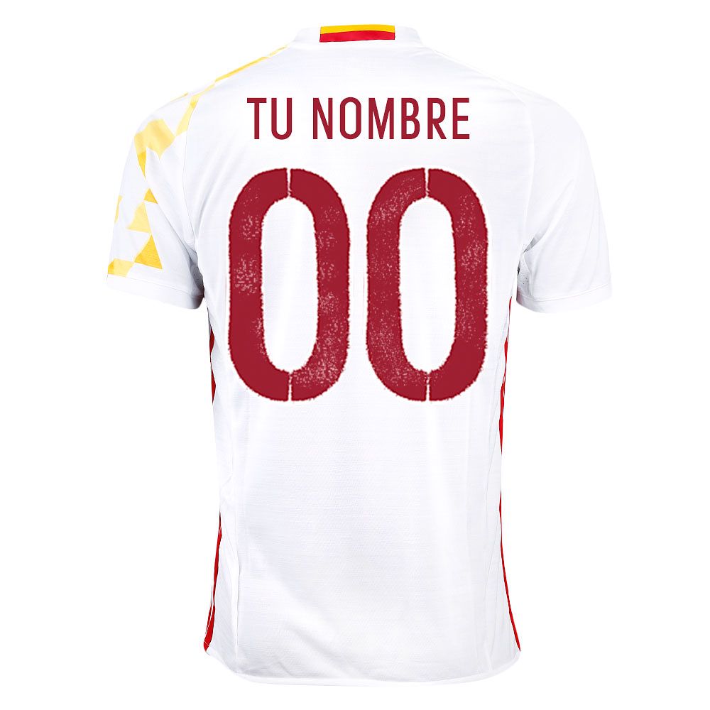 Camiseta 2ª España Eurocopa 2016 Personalizado Blanco - Fútbol Factory