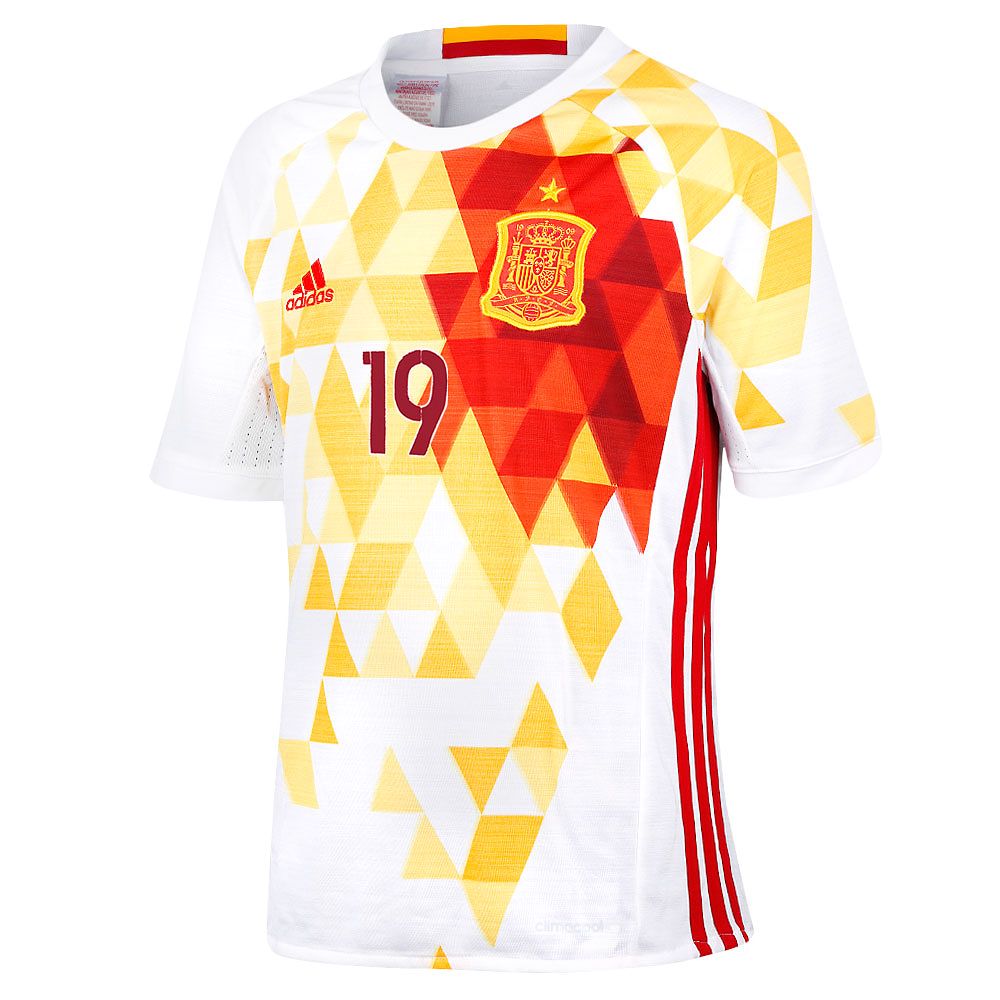 Camiseta 2ª España Eurocopa 2016 David Villa Junior Blanco - Fútbol Factory