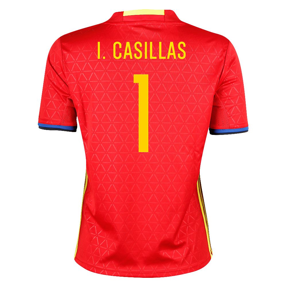 Camiseta 1ª España Eurocopa 2016 Casillas Junior Rojo - Fútbol Factory