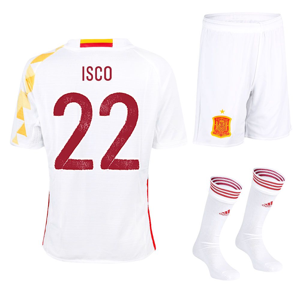 Conjunto 2ª España Eurocopa 2016 Isco Junior Blanco - Fútbol Factory