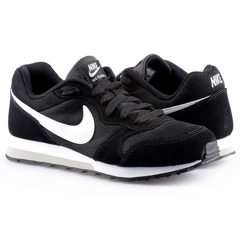 Zapatillas MD Runner 2 Junior Negro Blanco - Fútbol Factory