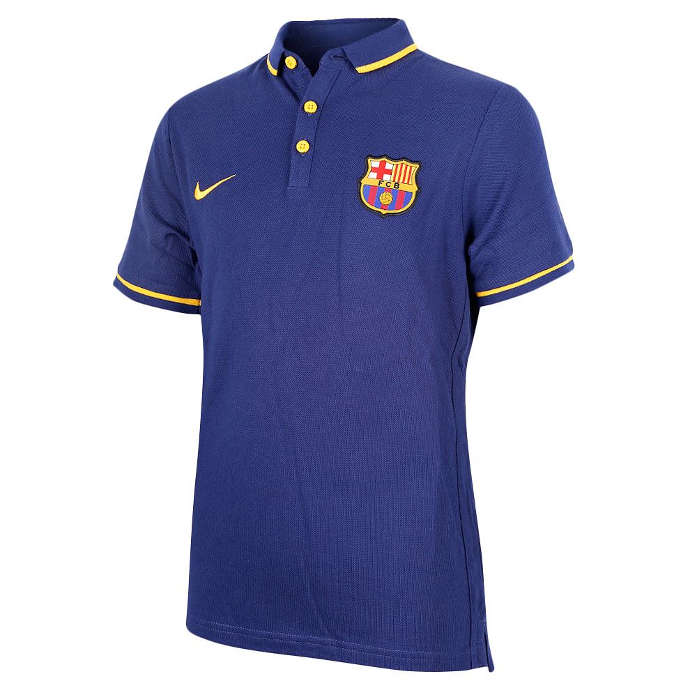 Polo FC Barcelona 2015/2016 Azul Amarillo - Fútbol Factory
